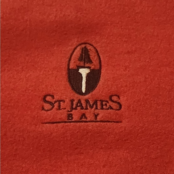 Page & Tuttle Men’s Collared 1/4 Button Burnt Orange Fleece Golf Pullover NWOT - Picture 6 of 7